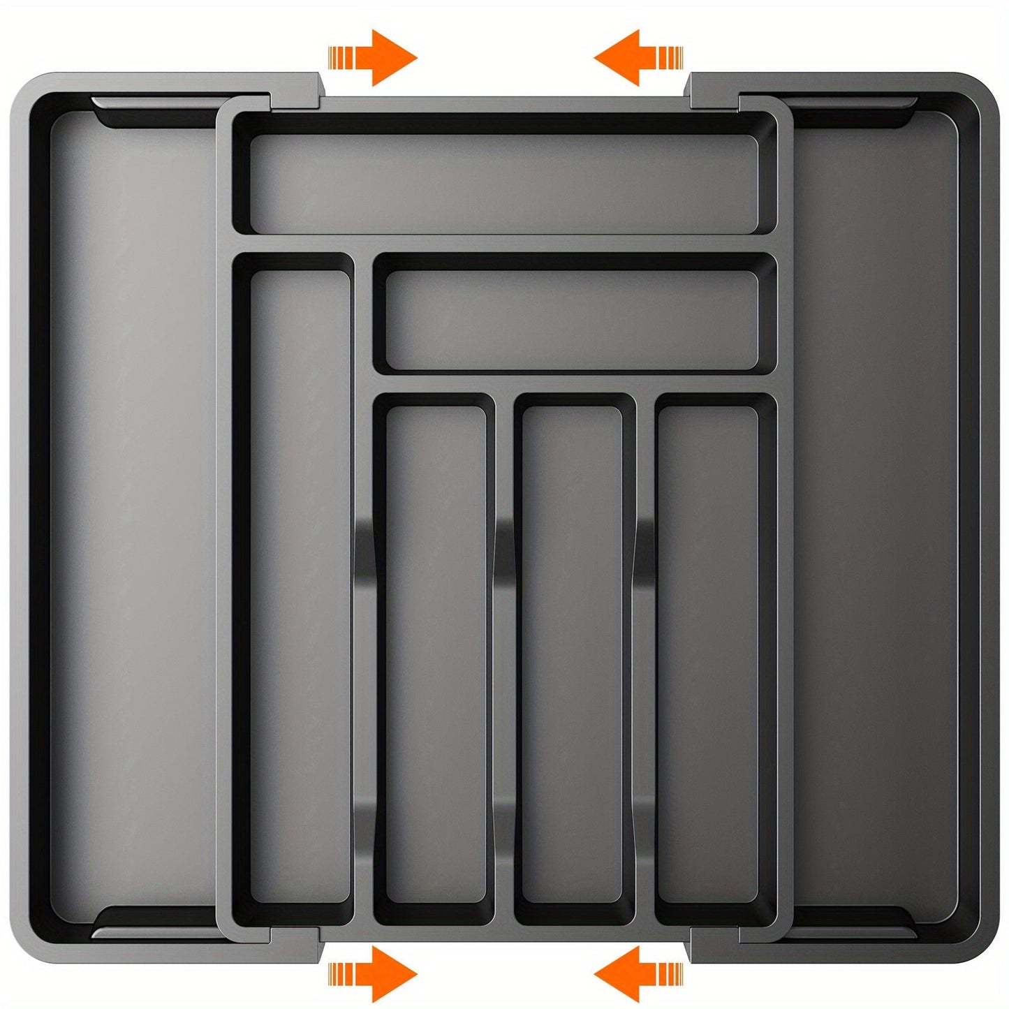 Expandable Cutlery Tray Drawer Organizer – Adjustable Kitchen Silverware Organizer for Knives, Forks & Spoons with Labels – Fits Kitchen, Bedroom & Living Room Drawers – Bamboo & Plastic