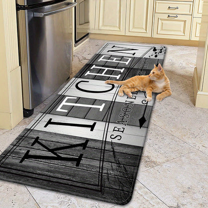 Non-Slip Absorbent Kitchen Mat | Premium Print Anti-Fatigue Floor Rug | Washable Door Mat for Kitchen Bathroom Laundry Bedroom Hallway | Wood Grain & Solid | Multiple Sizes 20x31.5" to 23.6x71"