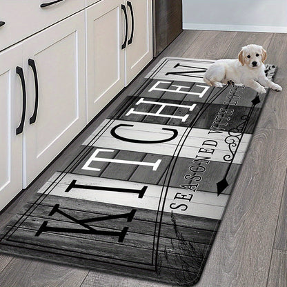Non-Slip Absorbent Kitchen Mat | Premium Print Anti-Fatigue Floor Rug | Washable Door Mat for Kitchen Bathroom Laundry Bedroom Hallway | Wood Grain & Solid | Multiple Sizes 20x31.5" to 23.6x71"