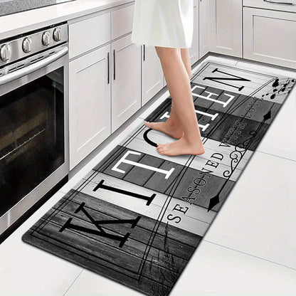 Non-Slip Absorbent Kitchen Mat | Premium Print Anti-Fatigue Floor Rug | Washable Door Mat for Kitchen Bathroom Laundry Bedroom Hallway | Wood Grain & Solid | Multiple Sizes 20x31.5" to 23.6x71"