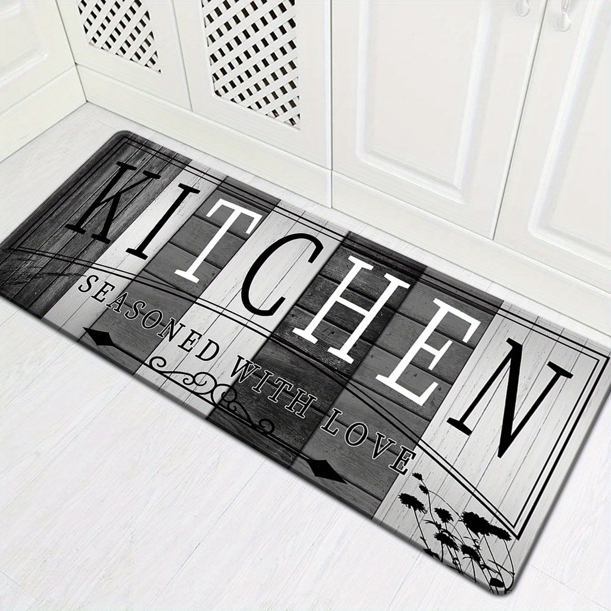 Non-Slip Absorbent Kitchen Mat | Premium Print Anti-Fatigue Floor Rug | Washable Door Mat for Kitchen Bathroom Laundry Bedroom Hallway | Wood Grain & Solid | Multiple Sizes 20x31.5" to 23.6x71"