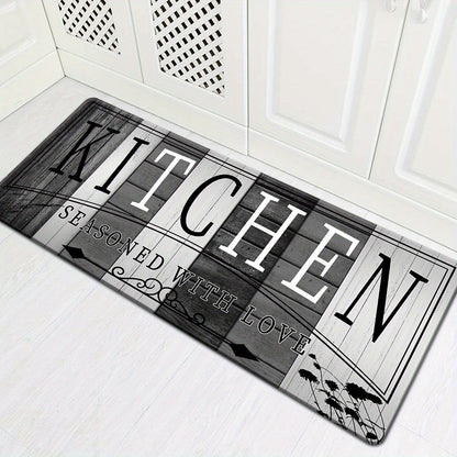 Non-Slip Absorbent Kitchen Mat | Premium Print Anti-Fatigue Floor Rug | Washable Door Mat for Kitchen Bathroom Laundry Bedroom Hallway | Wood Grain & Solid | Multiple Sizes 20x31.5" to 23.6x71"