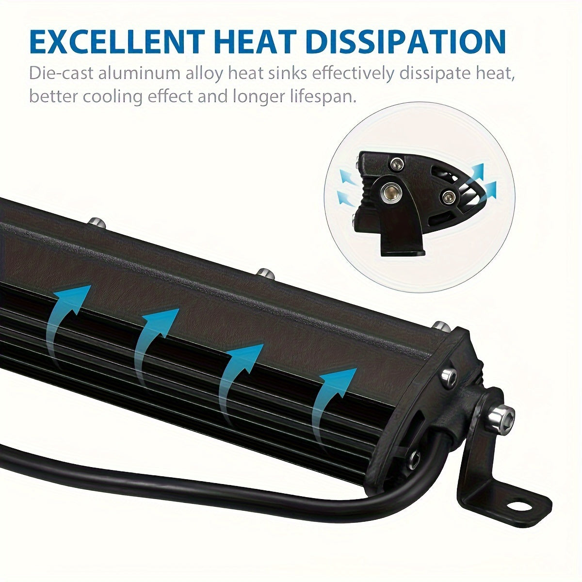 LED Light Bar Offroad Kit – 2x 10 Inch LED Light Bars + 4x 4 Inch Spot Lights for Jeep Truck SUV 4x4 Off-Road Driving, Waterproof Bright White Work Lights, Easy Install (Battery Not Included)