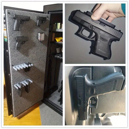 Magnetic Gun Holster Mount 30 lbs for Car Truck Home Wall Desk – Rubber Coated Pistol Holder Quick Draw Ready Won't Scratch Firearm Double-Sided Tape Included