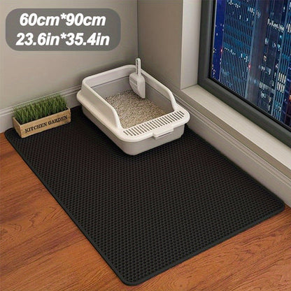 Cat Litter Trapping Mat Extra Large Double Layer Honeycomb Non-Slip Washable for Litter Box & Kennel