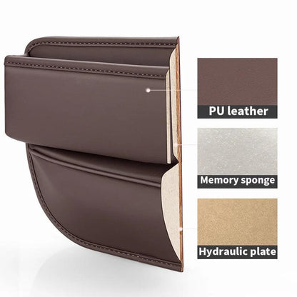 Car Seat Gap Filler Organizer with Gear Shift Cover – PU Leather, Multifunctional Storage Box for Phone, Keys, Cards, Cups & Wallet, Easy Install, Fits All Cars