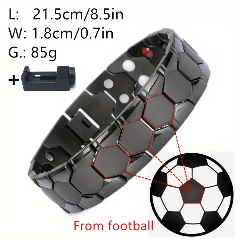 Men's Titanium Steel Spherical Magnetic Bracelet – Stylish Minimalist Wristband for Men, Perfect Father's Day Gift in Black Silver Gold