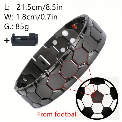 Men's Titanium Steel Spherical Magnetic Bracelet – Stylish Minimalist Wristband for Men, Perfect Father's Day Gift in Black Silver Gold