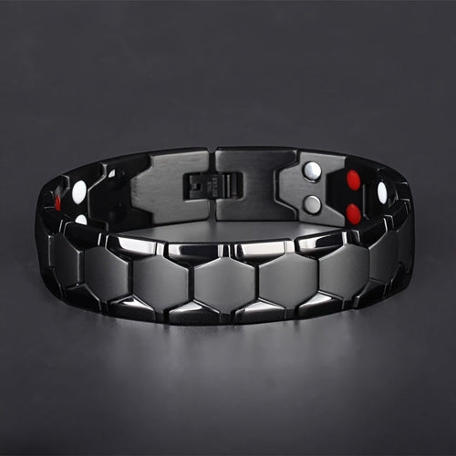 Men's Titanium Steel Spherical Magnetic Bracelet – Stylish Minimalist Wristband for Men, Perfect Father's Day Gift in Black Silver Gold