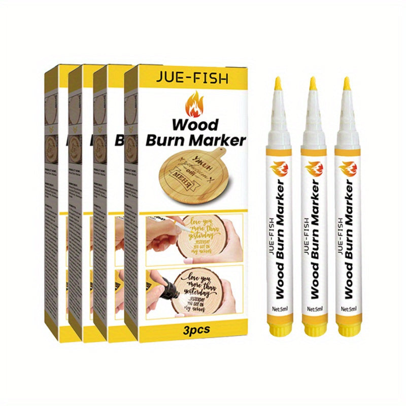 Wood Burning Kit 12 Pcs Pyrography Set Wooden Coasters Burning Pen DIY Woodworking Craft Tool 4 Boxes Beginner Gift