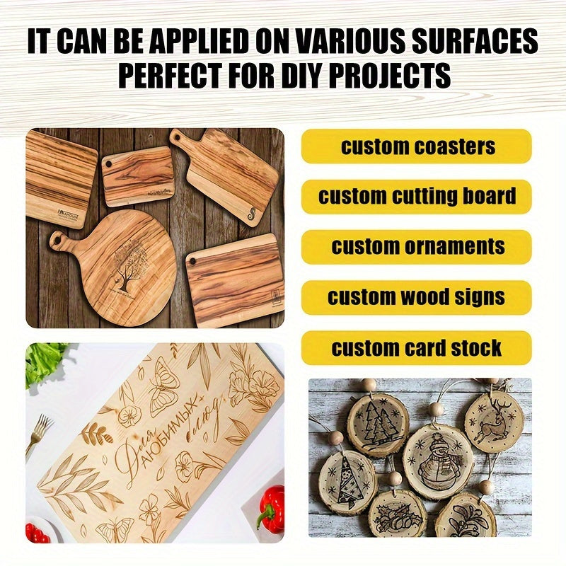 Wood Burning Kit 12 Pcs Pyrography Set Wooden Coasters Burning Pen DIY Woodworking Craft Tool 4 Boxes Beginner Gift