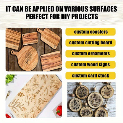 Wood Burning Kit 12 Pcs Pyrography Set Wooden Coasters Burning Pen DIY Woodworking Craft Tool 4 Boxes Beginner Gift