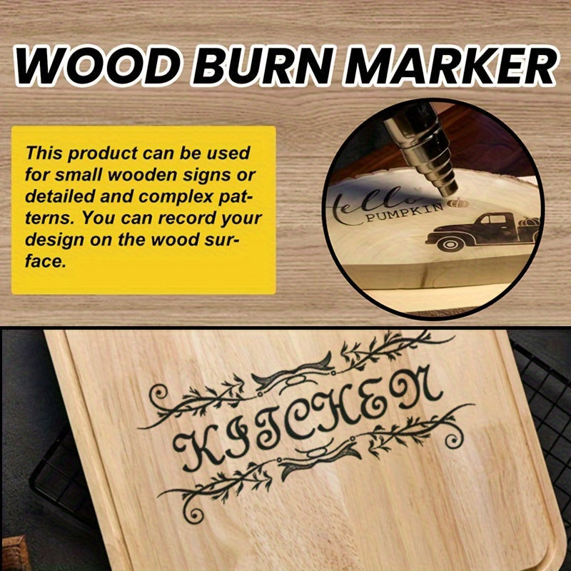 Wood Burning Kit 12 Pcs Pyrography Set Wooden Coasters Burning Pen DIY Woodworking Craft Tool 4 Boxes Beginner Gift