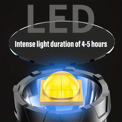 Rechargeable LED Spotlight Flashlight 2000 Lumens – 6 Modes & 3 Color Filters, 200M Range Handheld Searchlight with USB Cable for Boating Hunting Camping Hiking Emergency Home Lighting