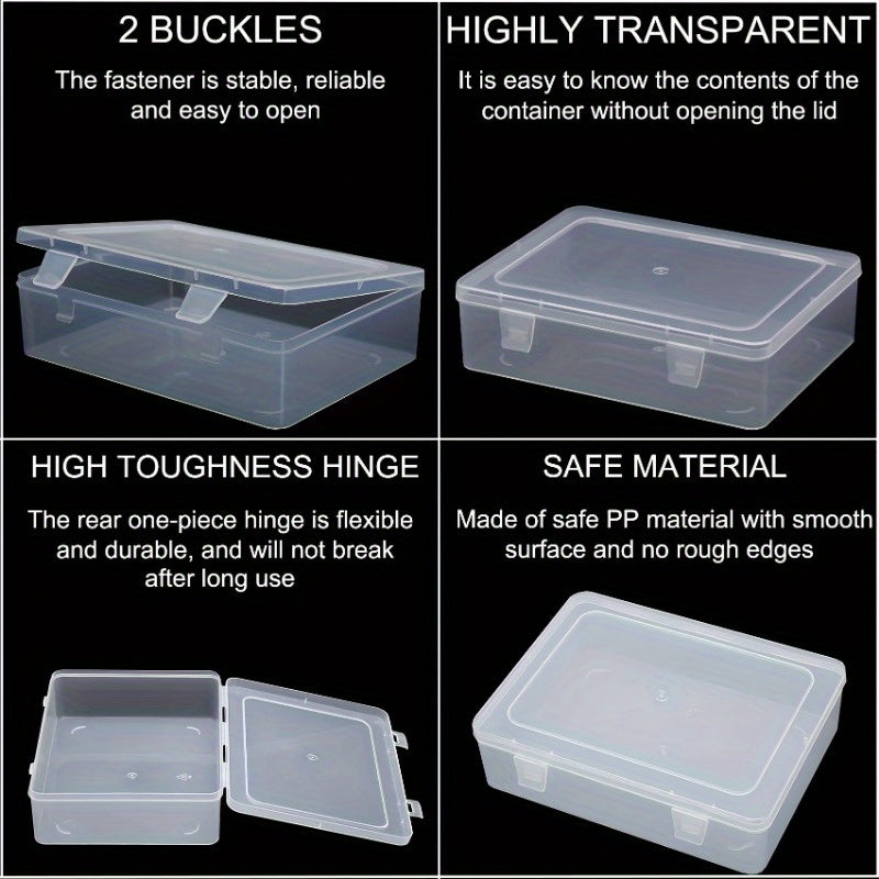 30-Piece Mini Bead Storage Set – Transparent Plastic Hinged Lid Containers for DIY Crafts, Jewelry Making, Beads, Findings & Handicraft Supplies | Christmas & Halloween Gift | Velora