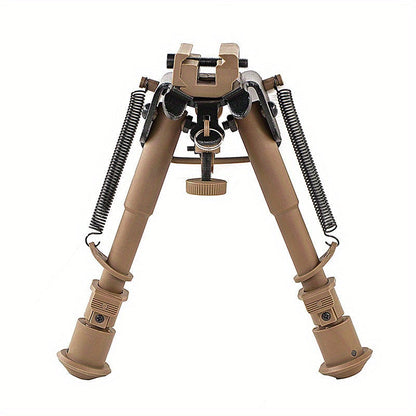 Adjustable Rifle Bipod 6-9 Inch 5 Height Settings Quick Release Adapter Foldable Retractable Lightweight Aluminum Alloy M-LOK Mount Rubber Feet for Hunting Shooting Outdoor Sports
