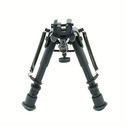 Adjustable Rifle Bipod 6-9 Inch 5 Height Settings Quick Release Adapter Foldable Retractable Lightweight Aluminum Alloy M-LOK Mount Rubber Feet for Hunting Shooting Outdoor Sports
