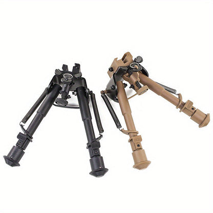 Adjustable Rifle Bipod 6-9 Inch 5 Height Settings Quick Release Adapter Foldable Retractable Lightweight Aluminum Alloy M-LOK Mount Rubber Feet for Hunting Shooting Outdoor Sports