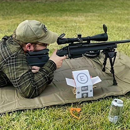 Adjustable Rifle Bipod 6-9 Inch 5 Height Settings Quick Release Adapter Foldable Retractable Lightweight Aluminum Alloy M-LOK Mount Rubber Feet for Hunting Shooting Outdoor Sports