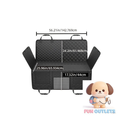 Dog Backseat Expander with Hard Bottom – 400 lb Capacity 100% Nylon Dog Car Seat Cover & Pet Hammock for SUV, Truck & Car, Large Space Non-Slip Waterproof Dog Travel Seat Protector