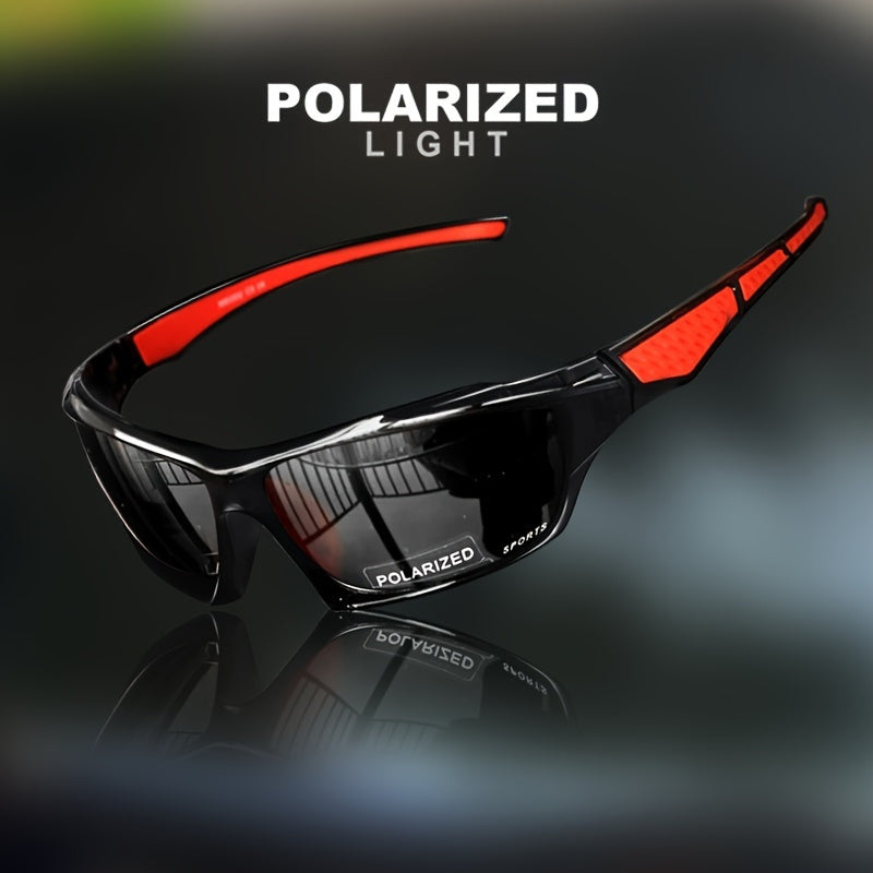 Polarized Sports Sunglasses with Color Changing Lenses – Anti-Glare Driving Eyewear, PC Frame AC Lens Full Rim Design, 6 Colors, UV Protection Fashion Glasses for Men & Women