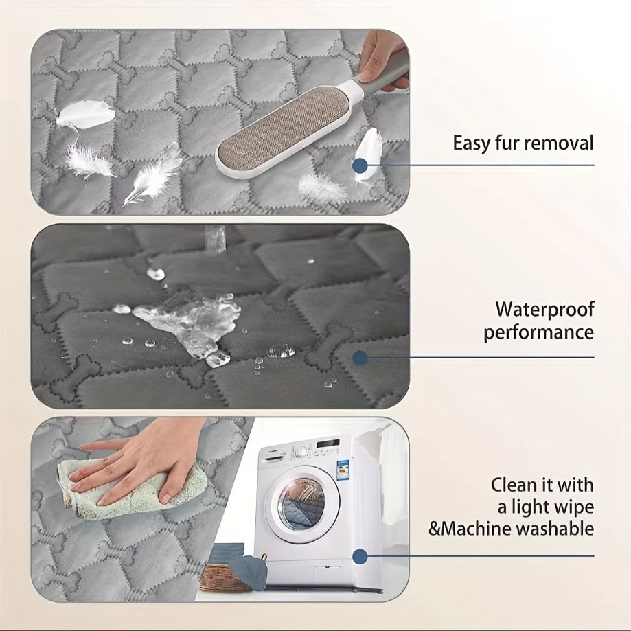 Reversible Waterproof Dog Blanket Extra Large - Double-Sided Pet Bed Cover with Bone Pattern, Machine Washable Sofa Protector for Small Medium Large Dogs and Cats, Indoor Outdoor Use