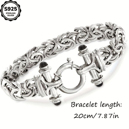 925 Sterling Silver Classic Women's Bracelet – Elegant Silver Chain Bracelet for Anniversary, Graduation & Valentine's Day, Holiday Gift Box Included