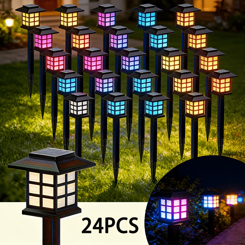 Solar Outdoor Lights LED Garden Path Lights IP44 Waterproof Landscape Lighting for Sidewalk Driveway Lawn Yard Courtyard – Warm White, Pack of 6, 12 or 24 – Christmas & Holiday Decor