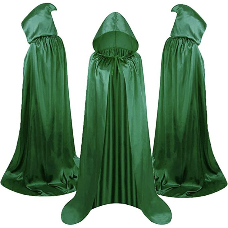 Halloween Black Death Cape 59 Inch Gothic Vampire Cloak for Adults – No Assembly Required, Flowing Silhouette Costume for Horror House, Carnival, Cosplay, Party, Festive Decoration