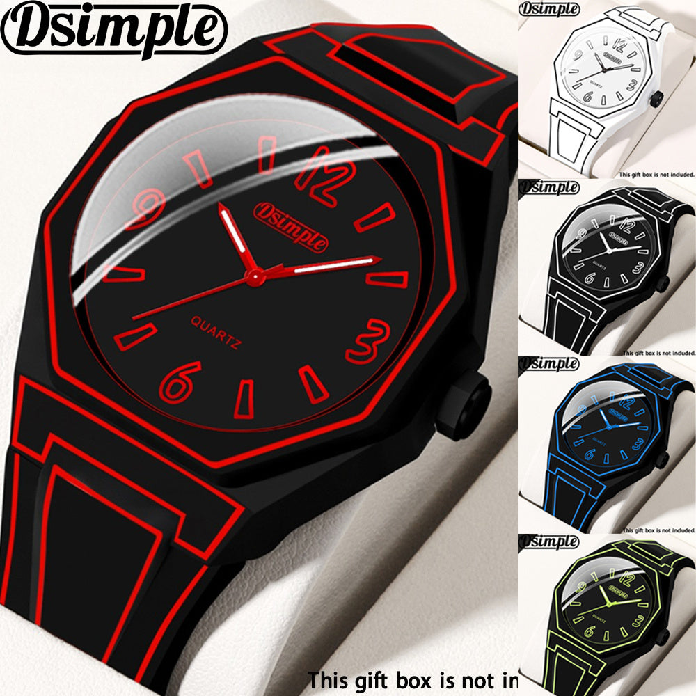 Analog Quartz Wrist Watch for Men Women & Teens – Unisex Round Dial Silicone Strap Fashion Watch in 5 Colors, Lightweight Casual Outdoor Daily Wear, Birthday Back-to-School Gift Idea Red Blue Black White Green