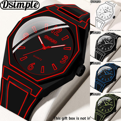 Analog Quartz Wrist Watch for Men Women & Teens – Unisex Round Dial Silicone Strap Fashion Watch in 5 Colors, Lightweight Casual Outdoor Daily Wear, Birthday Back-to-School Gift Idea Red Blue Black White Green