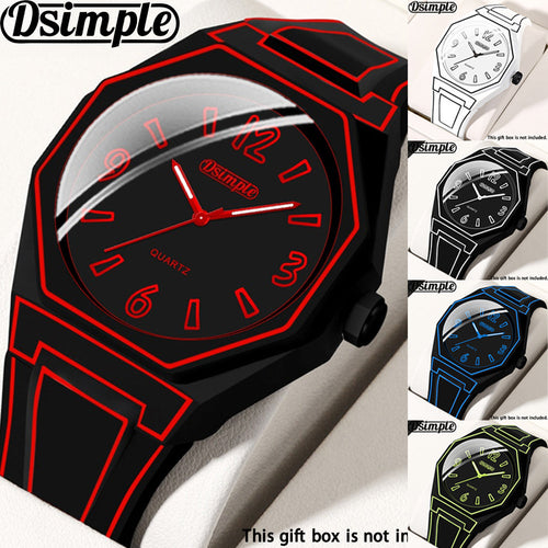 Analog Quartz Wrist Watch for Men Women & Teens – Unisex Round Dial Silicone Strap Fashion Watch in 5 Colors, Lightweight Casual Outdoor Daily Wear, Birthday Back-to-School Gift Idea Red Blue Black White Green