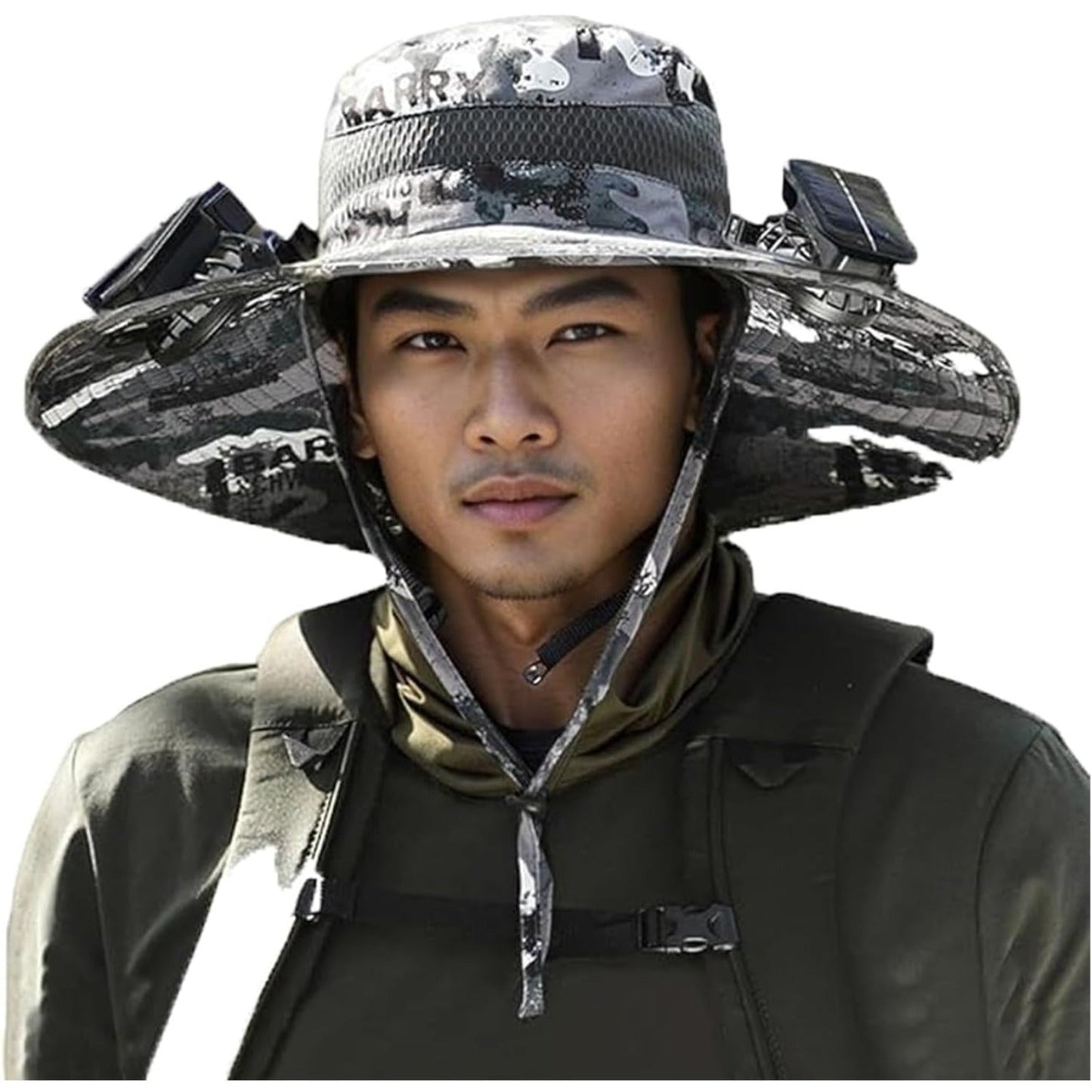Solar Powered Fan Sun Hat for Men – Wide Brim UV Protection, Built-In Solar Fan, One Size Fits Most – Ideal for Fishing, Hiking, Beach & Outdoor Activities