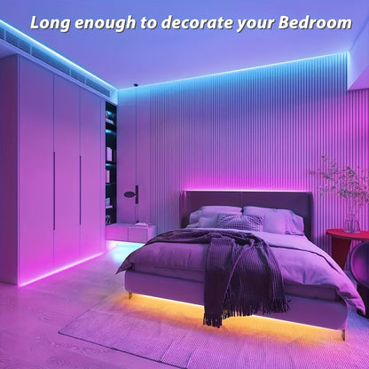100ft LED Strip Lights Color Changing with 44-Key Remote & Power Supply – RGB LED Light Strip for Bedroom, Living Room, Festival, Wedding, Carnival & Party Decoration – 30M Indoor Ambiance Lighting