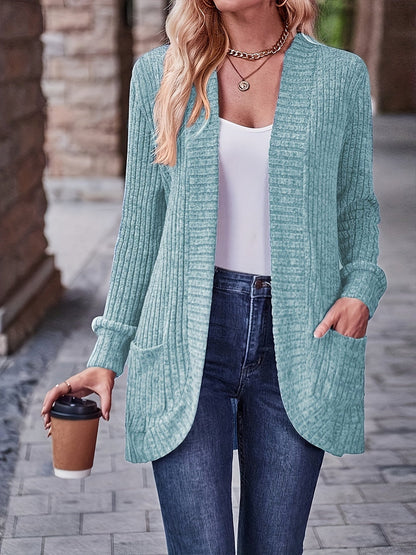 Women's Loose Casual Long Sleeve Blouse Solid Color Pocket Thread Splicing Relaxed Fit Top 10 Colors S-XXL Everyday Wear