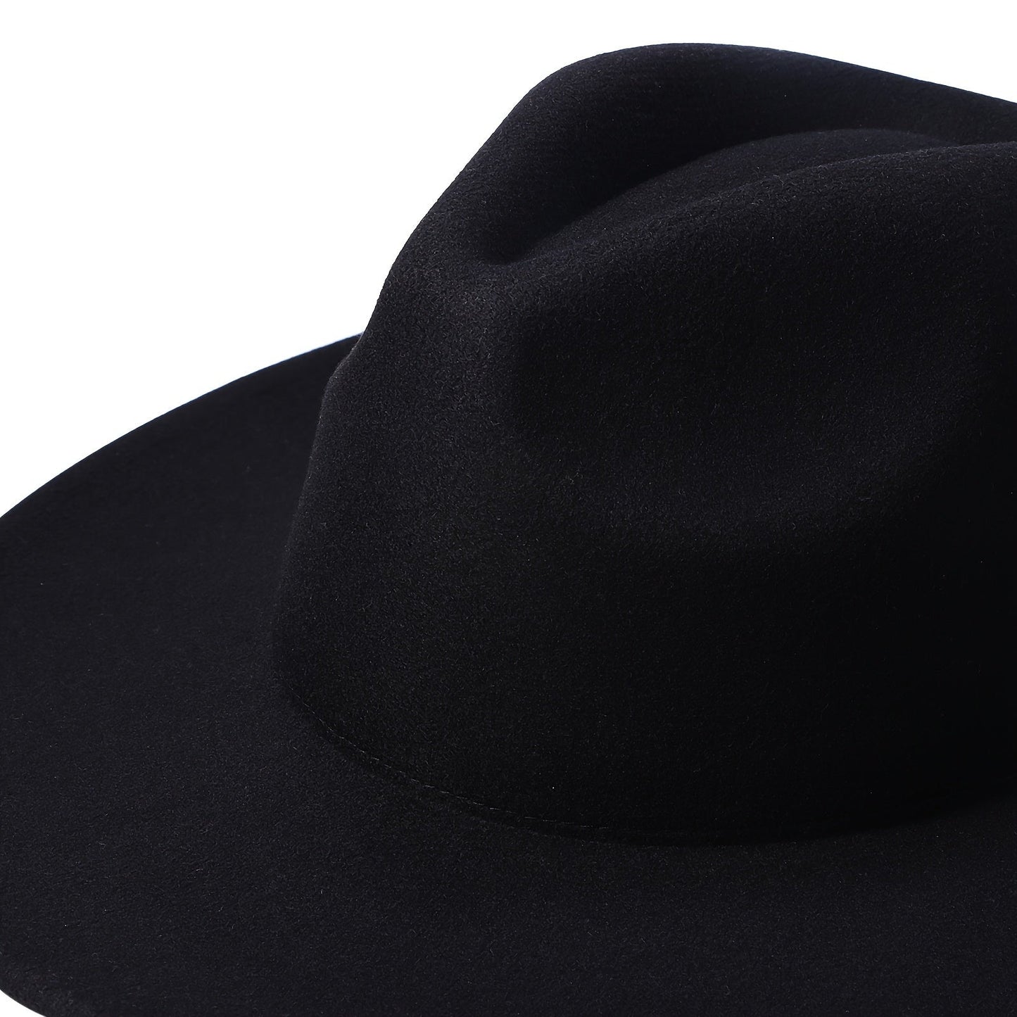 Wide Brim Cowboy Hat for Men & Women – Western Felt Fedora Cowgirl Cap, Classic Jazz Panama Trilby Style, Sun Hat for Outdoor Festivals, Travel & Everyday Casual Wear