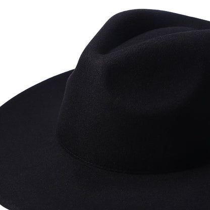 Wide Brim Cowboy Hat for Men & Women – Western Felt Fedora Cowgirl Cap, Classic Jazz Panama Trilby Style, Sun Hat for Outdoor Festivals, Travel & Everyday Casual Wear