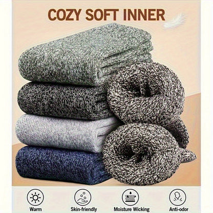 Thermal Hiking Socks 9 Pairs Unisex Thick Warm Terry Socks for Men Women Multi-Color Winter Boot Socks Cold Weather Arch Support Reinforced Toe Breathable Cozy Casual Bed Socks US Size 6-10