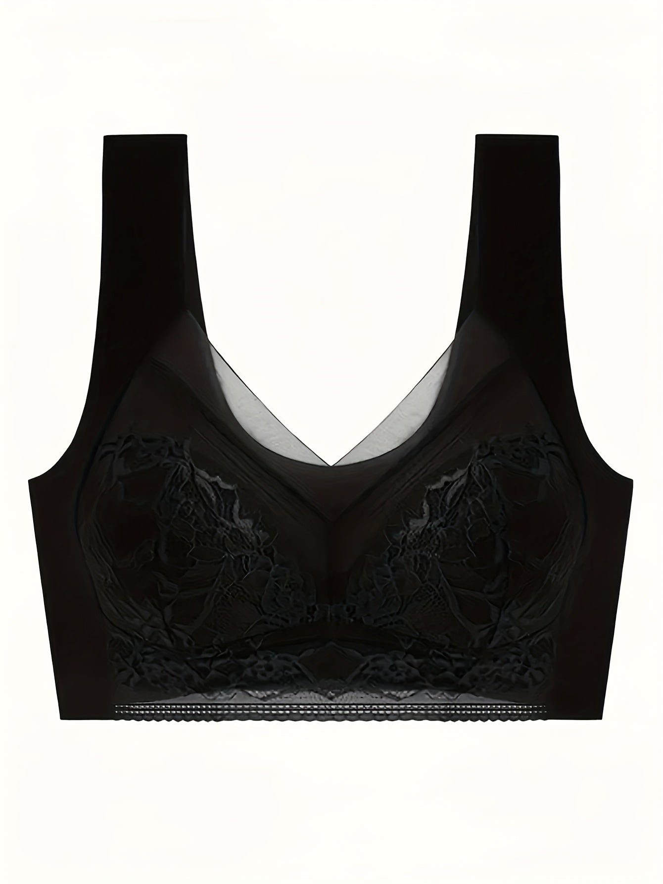 4 Pack Lace Ice Silk Bra Vest for Women – Traceless Gathered Support, Breathable Thin Style with Beautiful Back Design, Sizes S-XXL, 2 Multicolor Sets