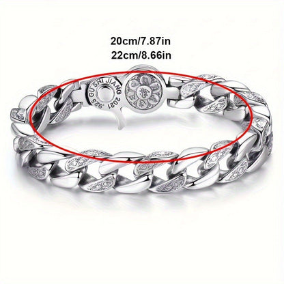 925 Sterling Silver Men's Fashion Bracelet – Classic Chain Design in 3 Sizes 7.10" 7.87" 8.66" Everyday Wear Jewelry Gift for Men Family Friends