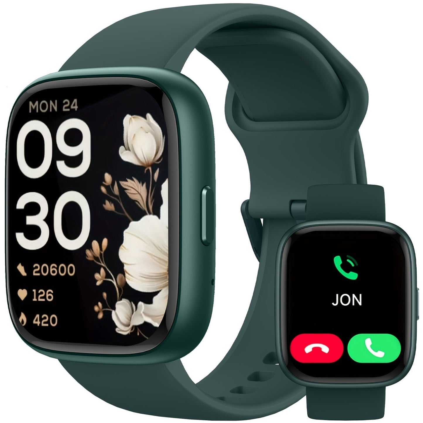 Smart Watch for Men & Women with Wireless Calling & Built-in Alexa – 1.83" HD Touch Screen, 100+ Sports Modes, Heart Rate Monitor, Waterproof Fitness Tracker, Compatible with iPhone & Android