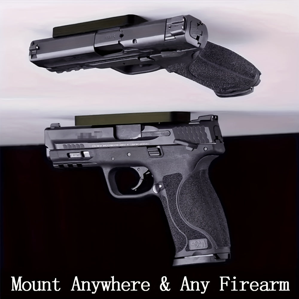 Magnetic Gun Holster Mount 30 lbs for Car Truck Home Wall Desk – Rubber Coated Pistol Holder Quick Draw Ready Won't Scratch Firearm Double-Sided Tape Included