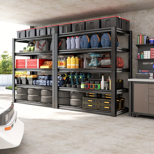 Heavy Duty Metal Shelving Unit 72 Inch 5-Tier Adjustable Garage Storage Shelf 3000LBS Capacity Carbon Steel Rack for Garage Basement Warehouse Pantry Office