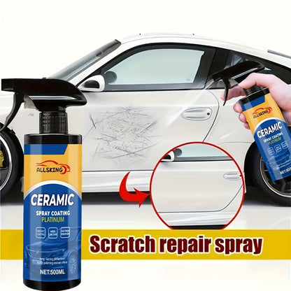 3-in-1 Nano Ceramic Coating Spray for Cars – Scratch-Resistant, High-Definition Glossy Finish, Long-Lasting Protective Layer for All Paint Types, Car, Truck & SUV Exterior Paint Protection