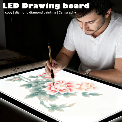 LED Light Pad A2 A3 A4 Adjustable Brightness Dual Light Strip Tracing Board Diamond Painting Sketching Drawing Art Light Box