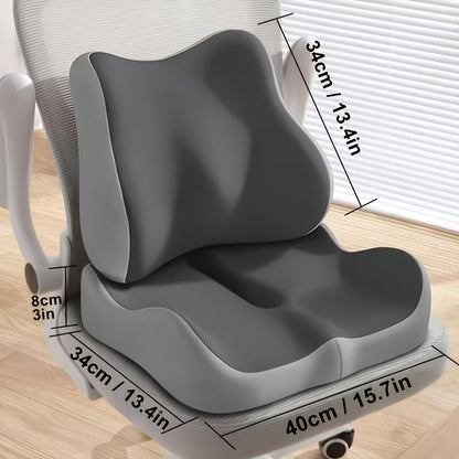 Ergonomic Memory Foam Seat Cushion for Office Chair, Wheelchair & Car Seat – Contoured Tailbone Relief, Soft Knit Cover, Non-Slip Base, Multiple Colors Available