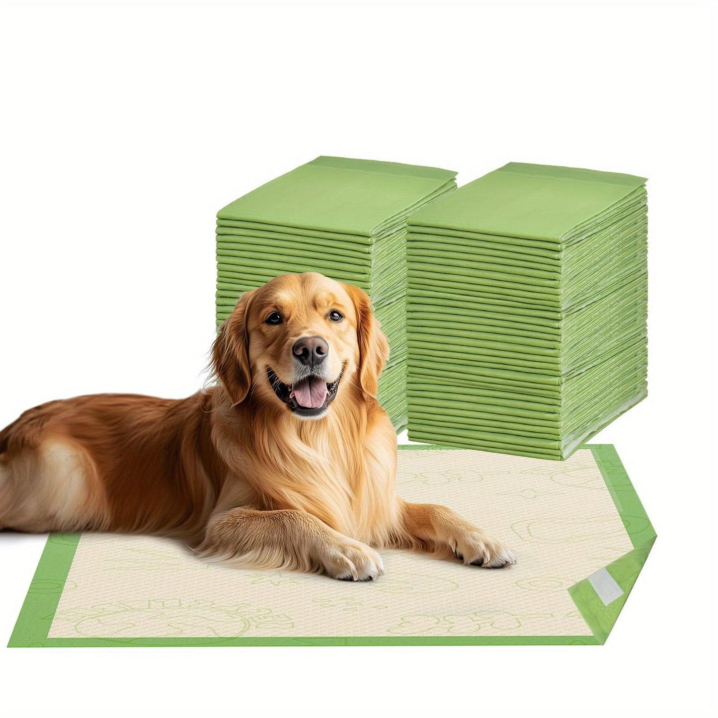 Heavy-Duty Dog Pee Pads 24"x24" – 6-Layer Extra Thick Leak-Proof & Odor-Locking Puppy Training Pads, 50/100/200/300/400 Count, for Puppies, Dogs, Cats & Rabbits