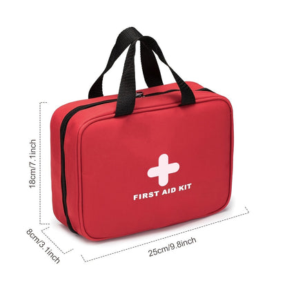 338-Piece First Aid Kit Waterproof Compact Trauma Medical Kit - Emergency Supplies for Home, Office, Car, Travel, Camping, Hiking & Boating, Red