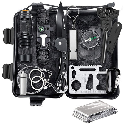 Professional Survival Gear Kit 14, 152 or 258 Piece – Outdoor Emergency Survival Equipment with Fire Starter, Compass & Multitool for Camping, Hiking & Adventure, Best Gift for Men & Women