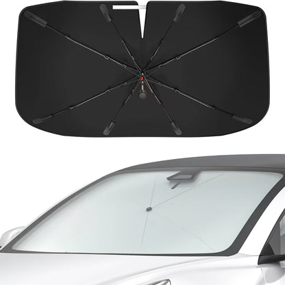 Car Windshield Sunshade Foldable UV Blocker - Compact Collapsible Sun Shade for Car Windshields, Blocks UV Rays & Heat, Keeps Interior Cool, Fits Most Cars SUVs & Trucks, Easy Storage